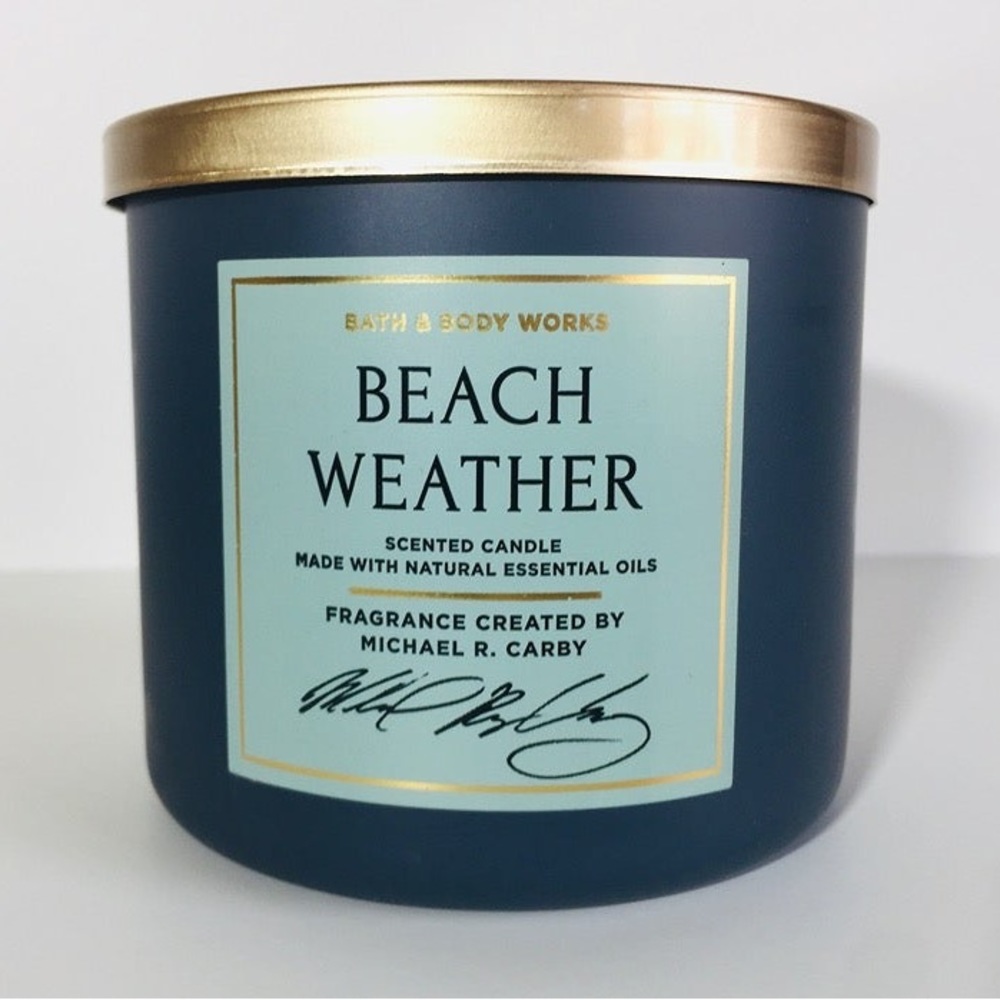 New Bath and Body Works candle, Beach Weather (3 wick)